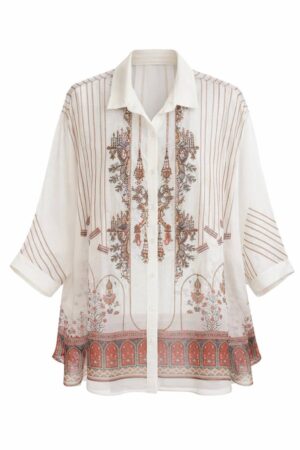 Chic Ethnic Print Blouse