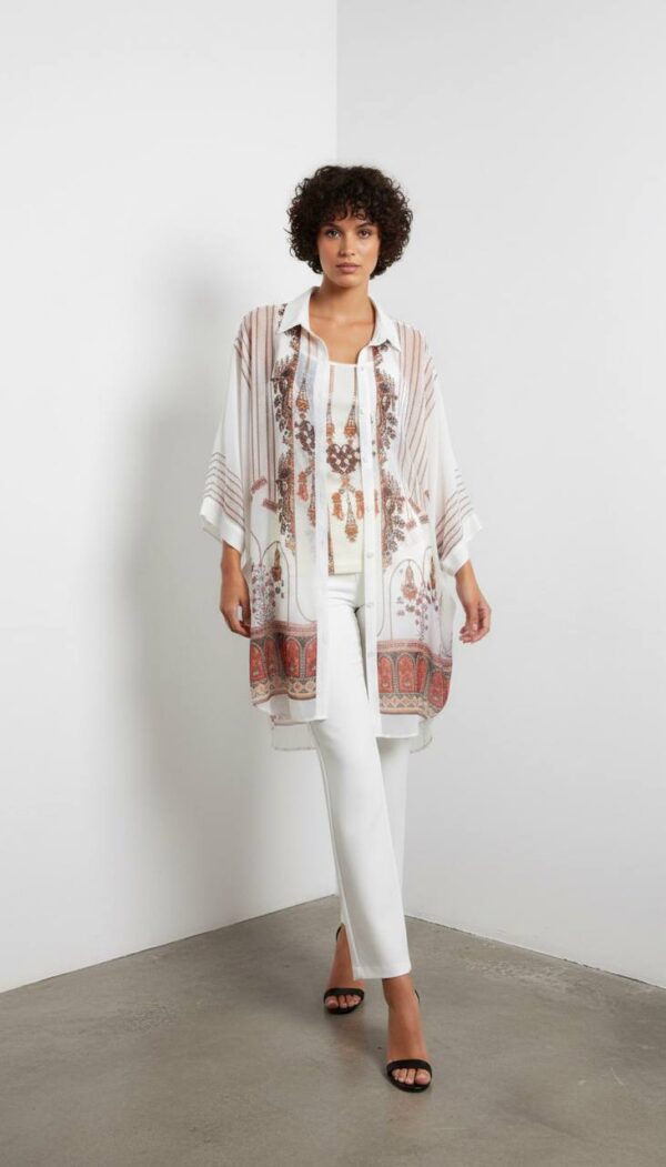 56570 (2) Chic Ethnic Print Blouse