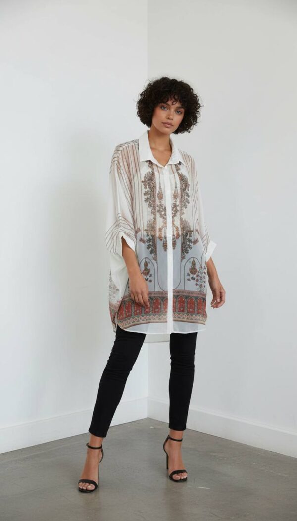 56570 (3) Chic Ethnic Print Blouse