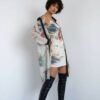 Artistic Abstract Print Longline Tunic