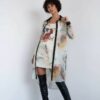 Artistic Abstract Print Longline Tunic