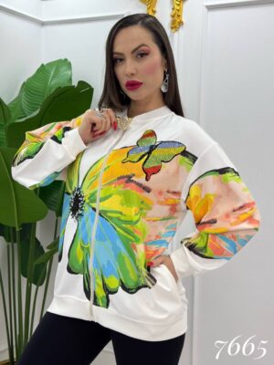 7665LABELLA Big size Pattern Blouse