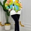 7665LABELLA Big size Pattern Blouse