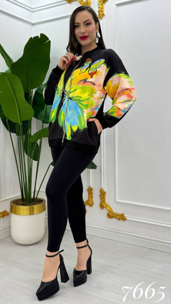 7665LABELLA Big size Pattern Blouse