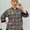 7721LABELLA Big size Pattern Blouse
