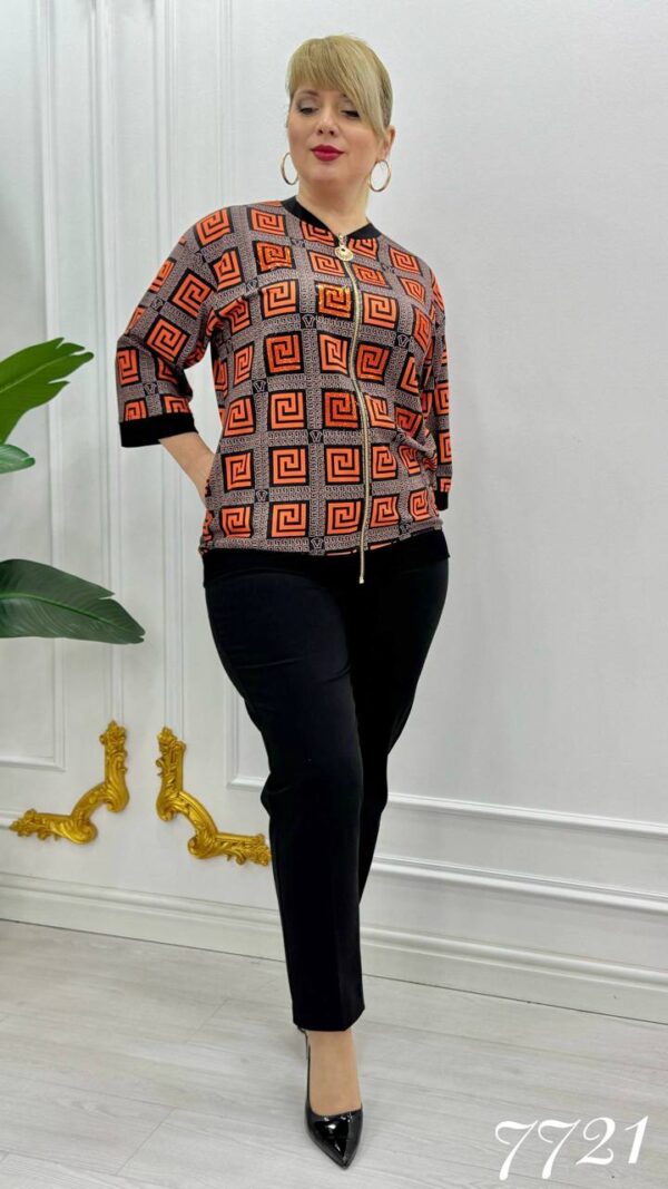 7721LABELLA Big size Pattern Blouse