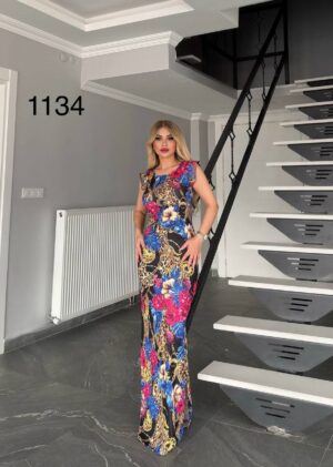 1134TATU Pattern Dress Small size