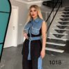 1018TATU Top and down Denim Cotton Small size