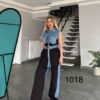 1018TATU Top and down Denim Cotton Small size
