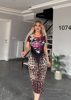 1074TATU Flower Pattern Dress