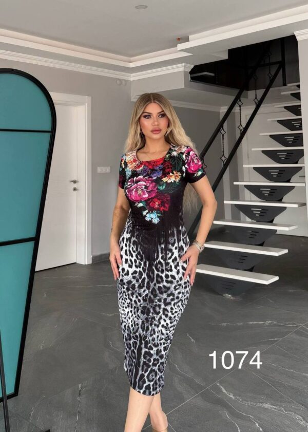 1074TATU Flower Pattern Dress