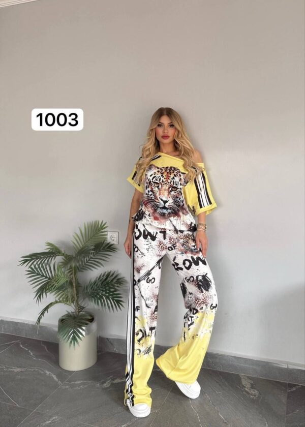 1003TATU Leopard Pattern Top And Down