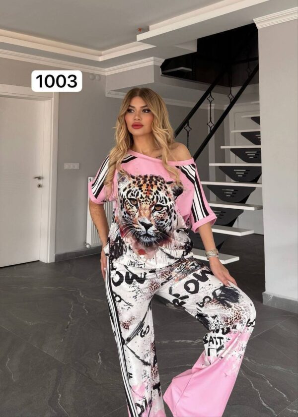 1003TATU Leopard Pattern Top And Down