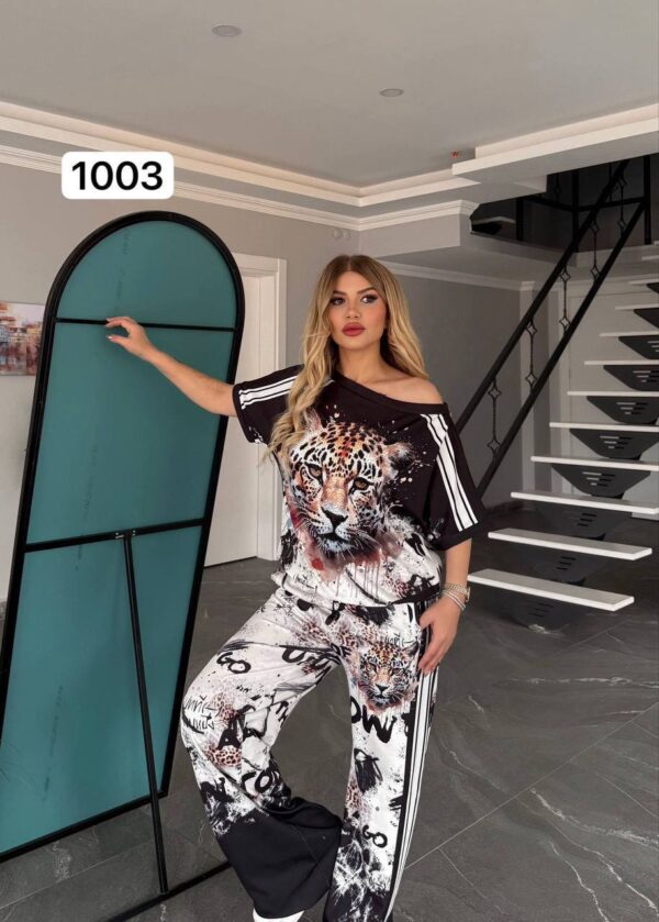 1003TATU Leopard Pattern Top And Down