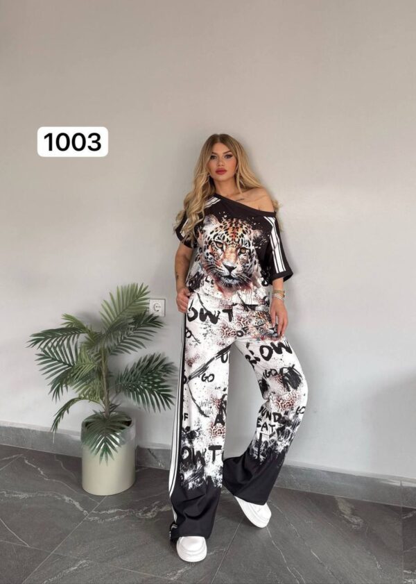 1003TATU Leopard Pattern Top And Down