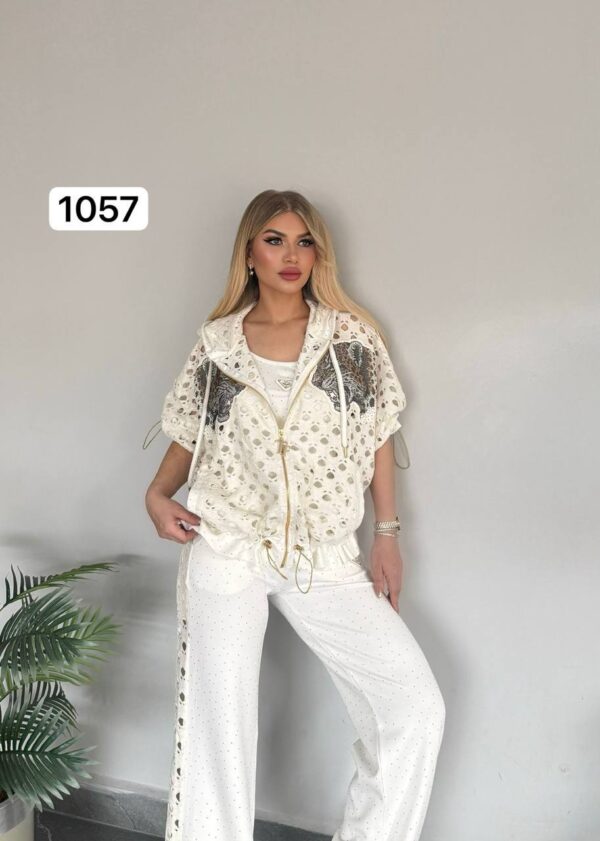 1057TATU Top And Down With Tshirt Cotton 3 pieces