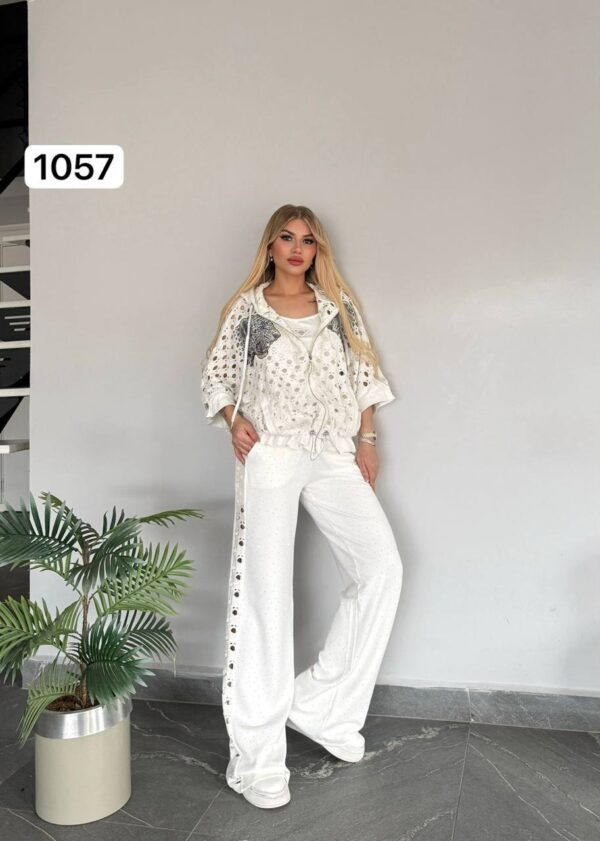 1057TATU Top And Down With Tshirt Cotton 3 pieces