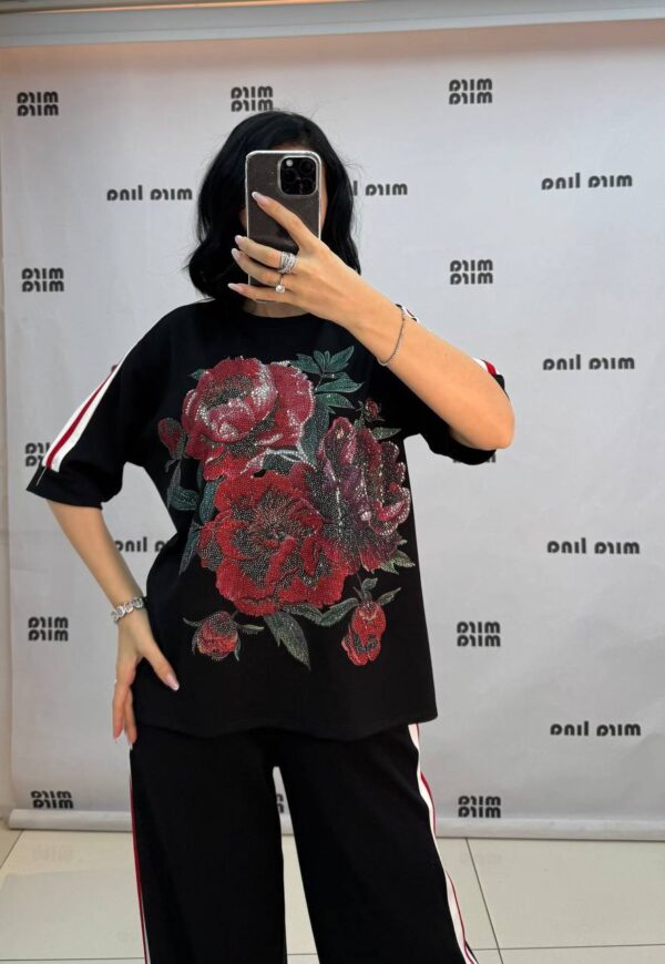 260038MIR Flower Stones Top and Down Cotton