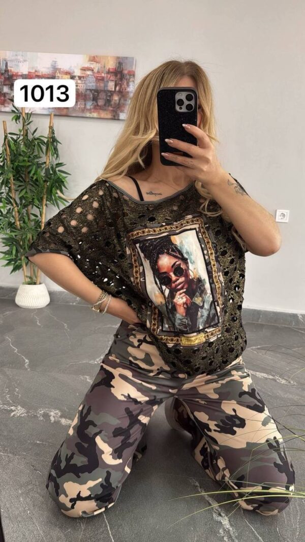 1013TATU Pattern Top and down Small size