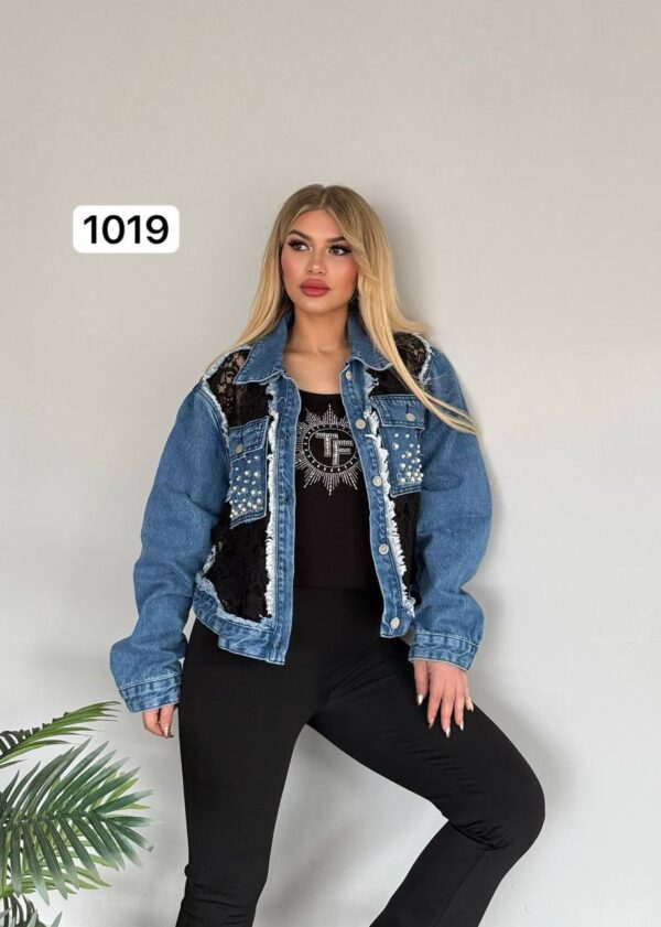 1019TATU Denim Jacket with Top and down 3pieces