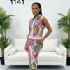 Top and Skirt Printed Two-Pieces 1141