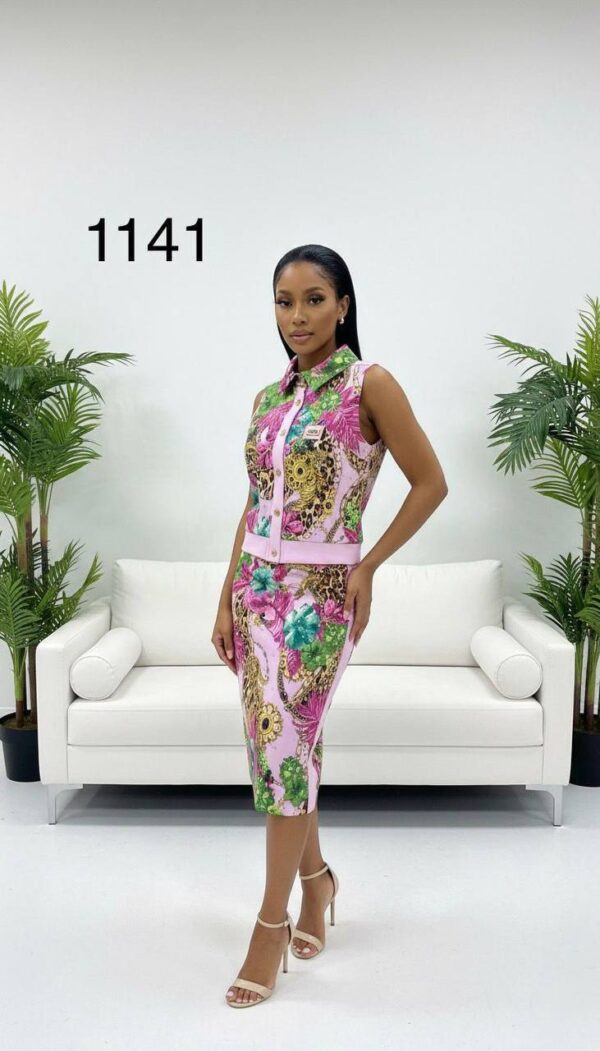 Top and Skirt Printed Two-Pieces 1141