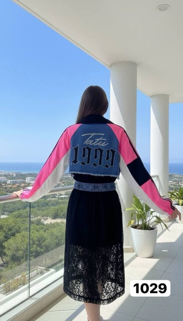 Long Denim Jacket and Dress Two-Pieces