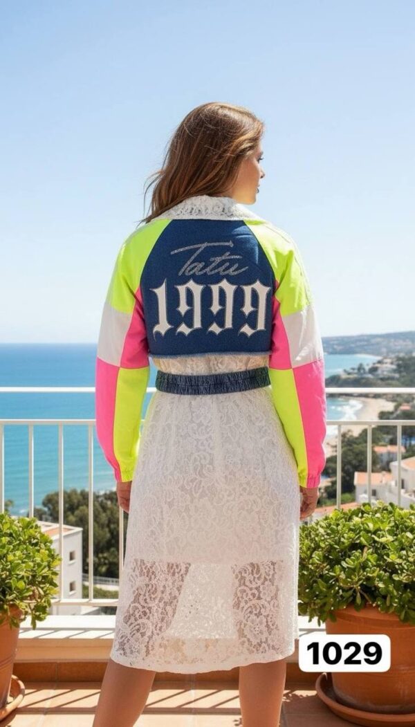 Long Denim Jacket and Dress Two-Pieces