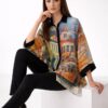 Scenic Art Print Oversized Tunic