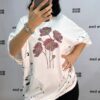 Flower Printed Cotton Tshirt