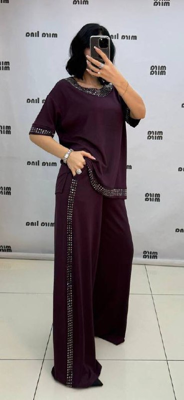 Stone Top and Bottom Two-Pieces Set Cotton