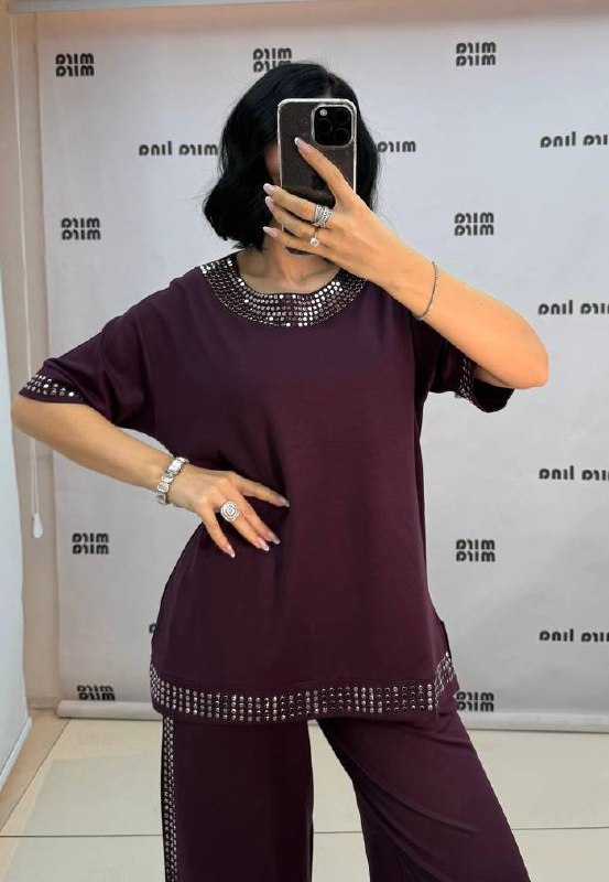 Stone Top and Bottom Two-Pieces Set Cotton