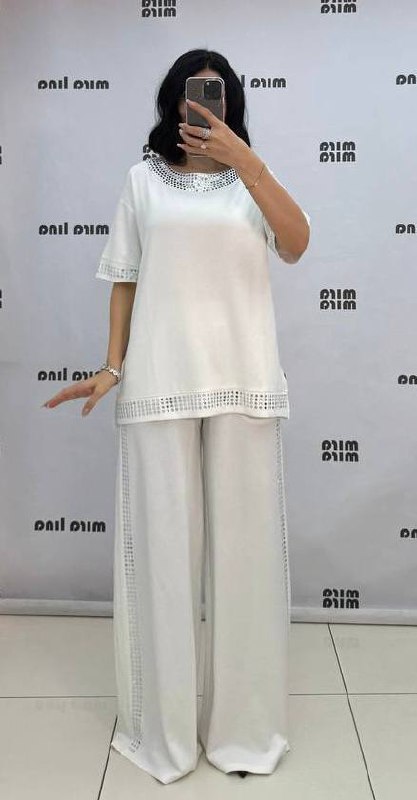 Stone Top and Bottom Two-Pieces Set Cotton