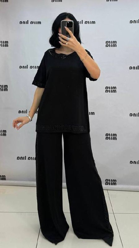 Stone Top and Bottom Two-Pieces Set Cotton