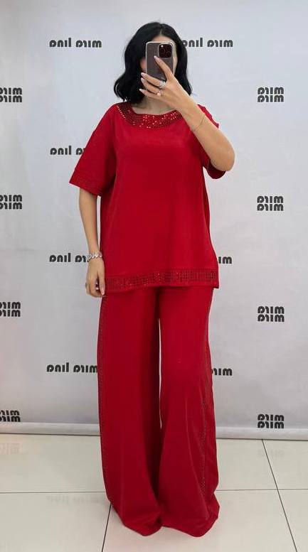 Stone Top and Bottom Two-Pieces Set Cotton