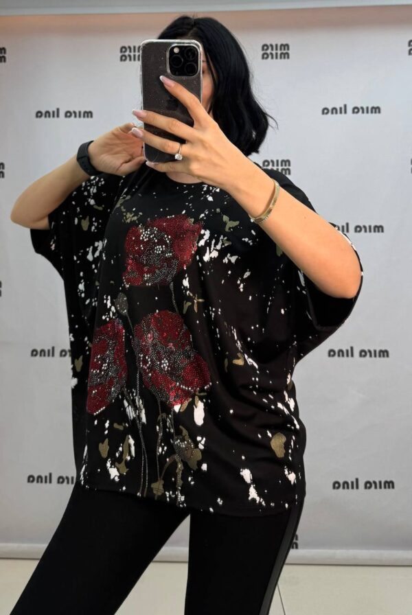 Flower Printed Cotton Blouse Big size