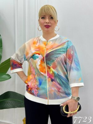 Bird Printed Blouse big size