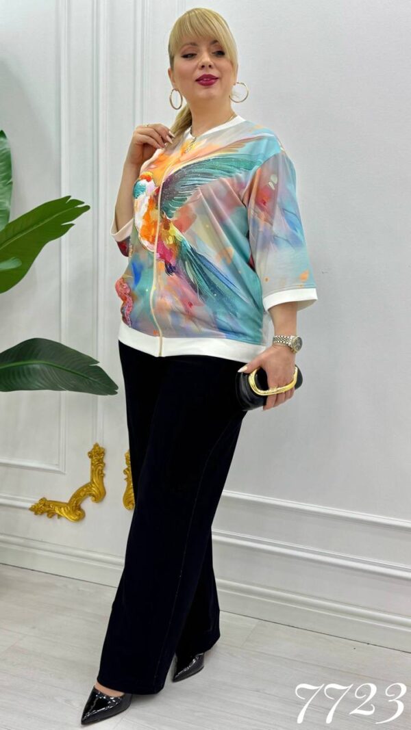 Bird Printed Blouse big size