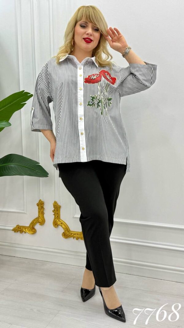 Flower Printed Shirt Big size