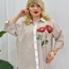Flower Printed Shirt Big size