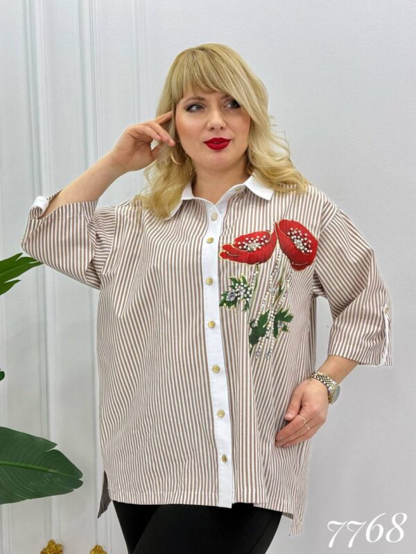 Flower Printed Shirt Big size