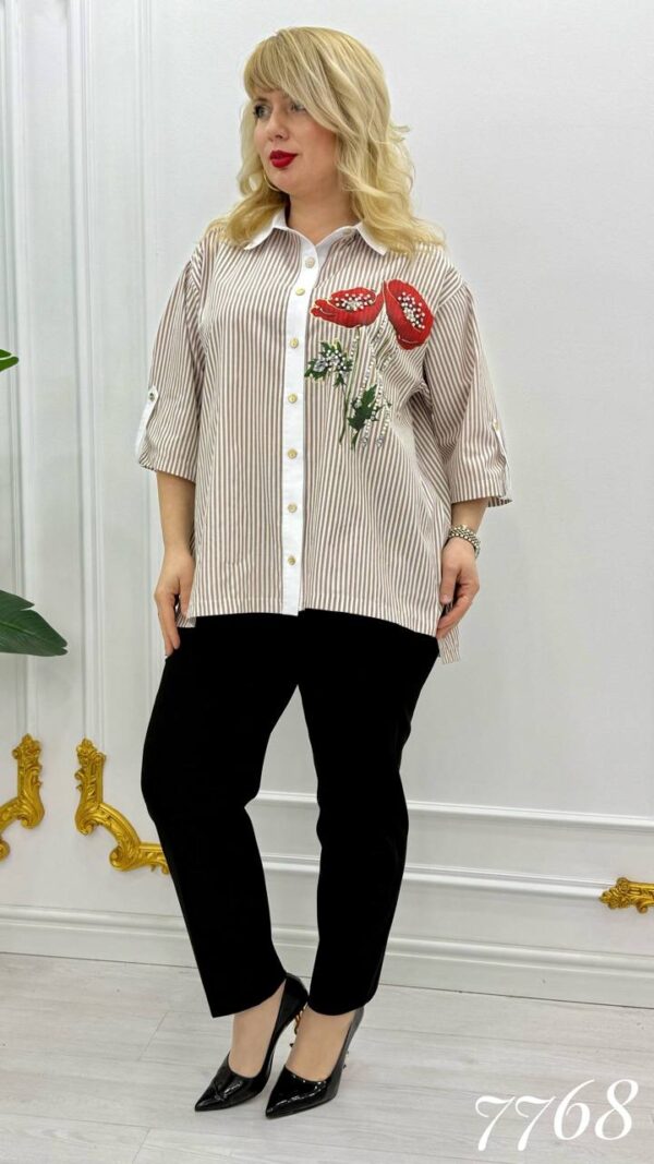 Flower Printed Shirt Big size