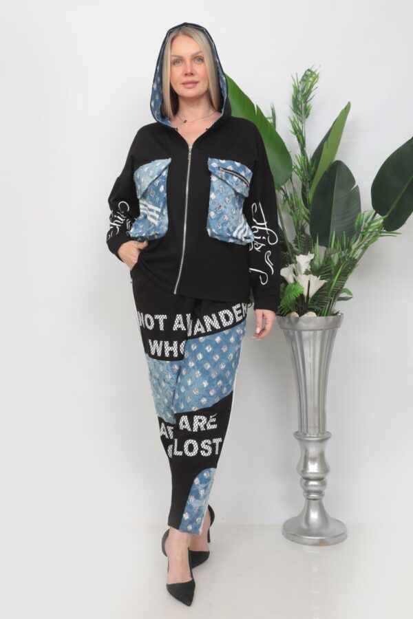 Jacket and Bottom Two-Pieces Set