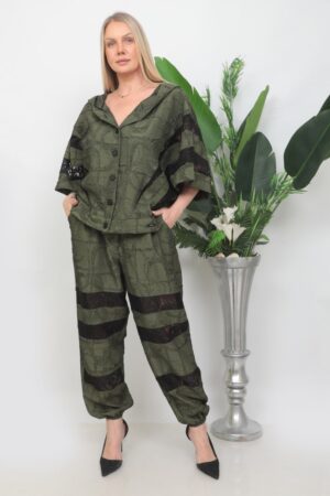 Jacket and Bottom Two-Pieces Set