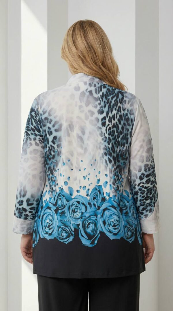 Elegant Leopard and Floral Print Two-Piece Set