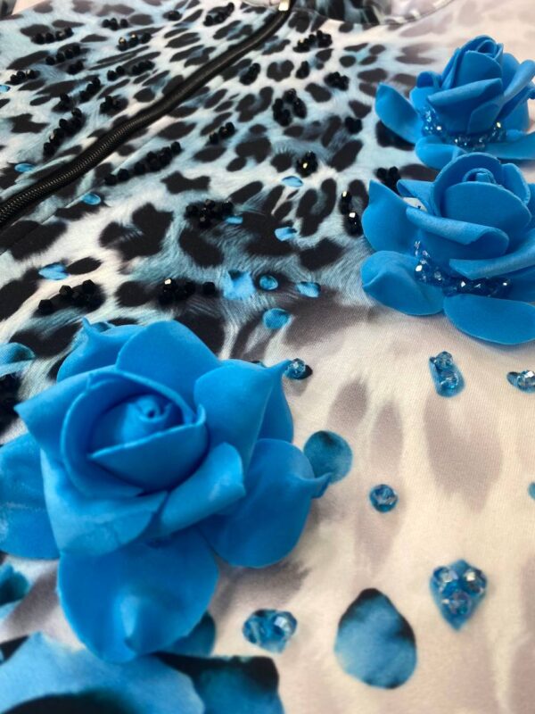 Elegant Leopard and Floral Print Two-Piece Set