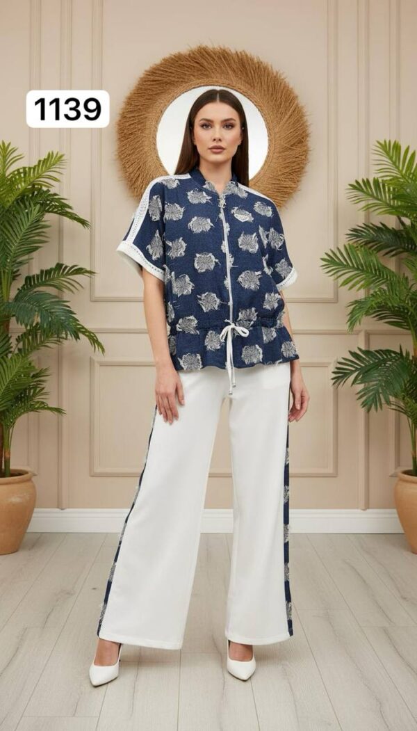 Women's Floral Print Two-Piece Top and Pants Set