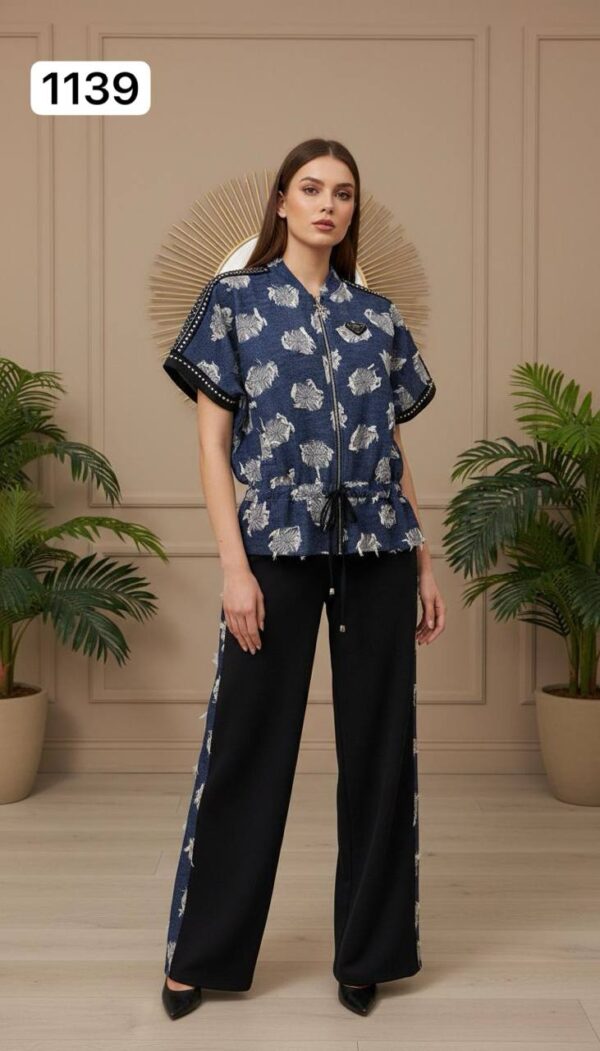 Women's Floral Print Two-Piece Top and Pants Set