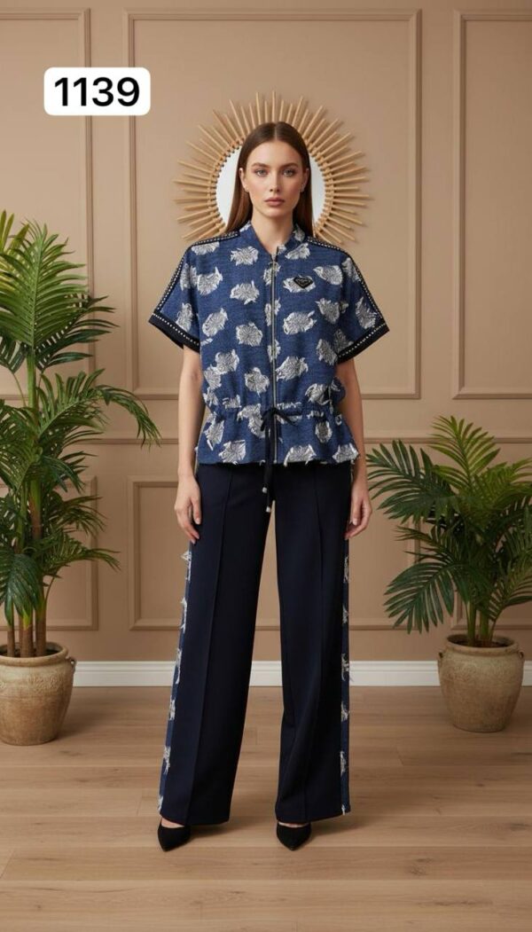 Women's Floral Print Two-Piece Top and Pants Set