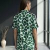 Women's Botanical Print Zip-Up Two-Piece Set